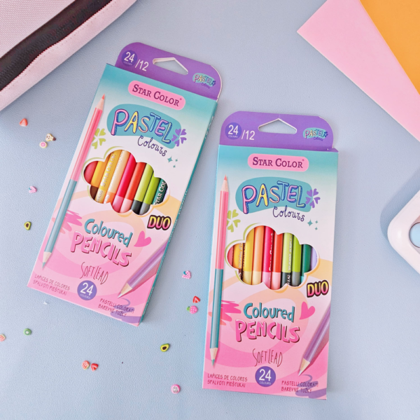 LAPICES DE COLORES 12U DE DOBLE PUNTA 410028