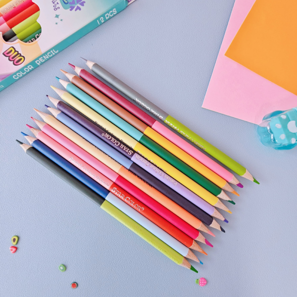 LAPICES DE COLORES 12U DE DOBLE PUNTA 410028