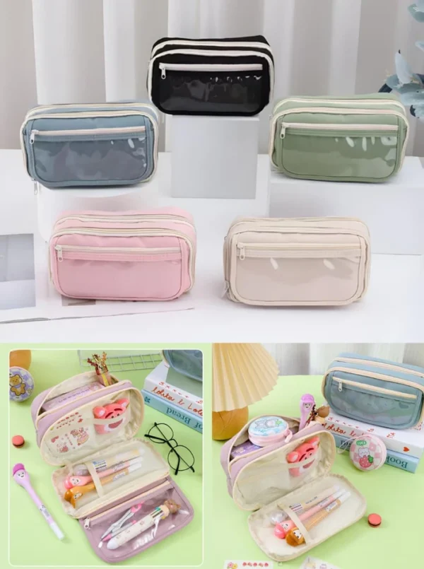 CARTUCHERA PASTEL DOBLE CIERRE UT529067